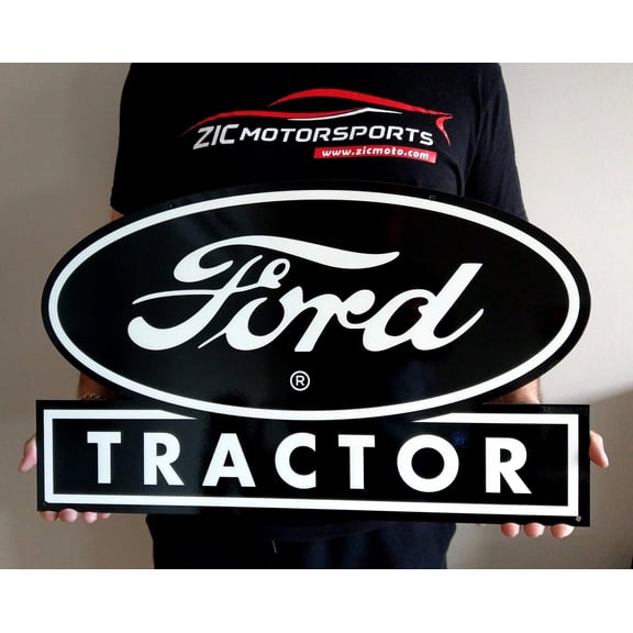 Ford Tractor 1940s Reproduction Black Flat Metal Signs