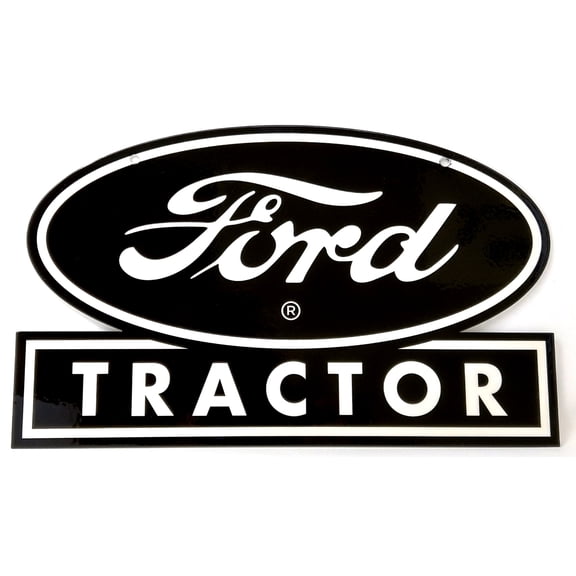 Ford Tractor 1940s Reproduction Black Flat Metal Signs