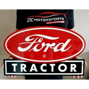 Ford Tractor 1940s Reproduction Red/Black Flat Metal Signs