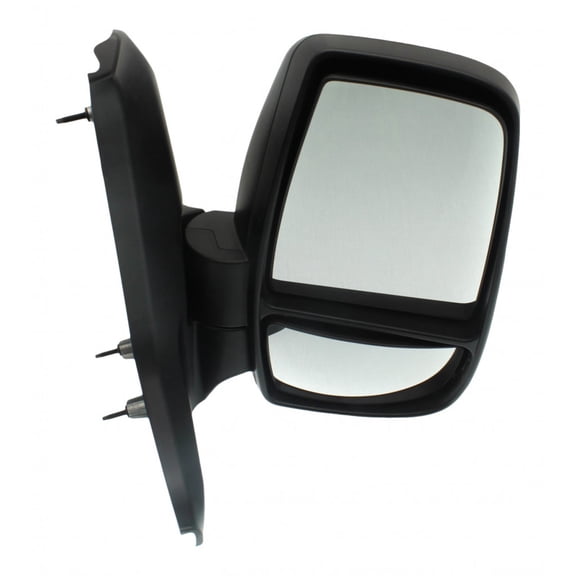 For Ford Transit-350/350 HD 2015 2016 2017 Door Mirror Passenger Side | Manual Glass | Textured Cover | Fits Vans w/ Low Roof | Short Arm Style | Textured Black | FO1321547 | EK4Z17682AB