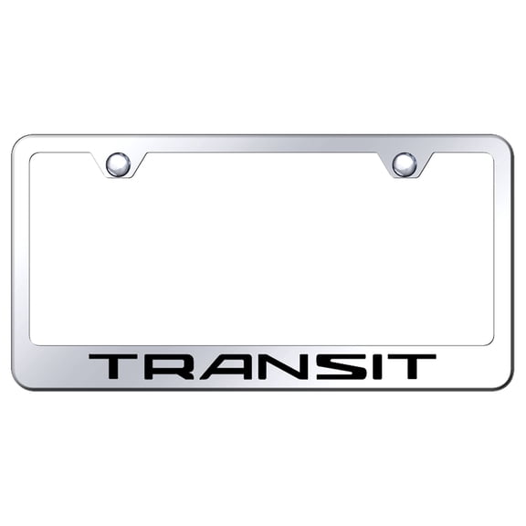 Ford Transit Laser Etched Logo Stainless Steel License Plate Frame (Chrome)