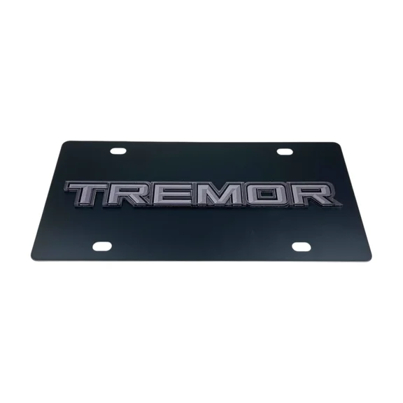Ford Tremor Black Out Logo 3D Emblem Stealth Matte Black Carbon License Plate Official Licensed