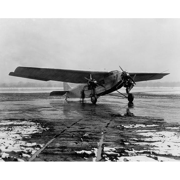 Ford Trimotor passenger aircraft 1930 Style - A - 20x30 Inch Glossy Laminated Aviation Poster - Stunning Detail and Bold Colors