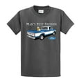 thumbnail image 1 of Ford Truck Man's Best Friend Dog Lab Men's Pickup Classic Retro Retriever F150 Garage Mechanic-HeatherGray-Medium, 1 of 4