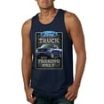 thumbnail image 1 of Ford Truck Parking Only Sign Gift for Owners of Ford Trucks | Mens Cars and Trucks Graphic Tank Top, Navy, Medium, 1 of 3