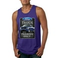thumbnail image 1 of Ford Truck Parking Only Sign Gift for Owners of Ford Trucks | Mens Cars and Trucks Graphic Tank Top, Purple, Medium, 1 of 3
