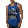 thumbnail image 1 of Ford Truck Parking Only Sign Gift for Owners of Ford Trucks | Mens Cars and Trucks Graphic Tank Top, Royal, 2XL, 1 of 3
