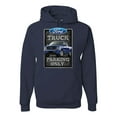 thumbnail image 1 of Ford Truck Parking Only Sign Gift for Owners of Ford Trucks | Mens Cars and Trucks Hooded Sweatshirt Graphic Hoodie, Navy, X-Large, 1 of 3