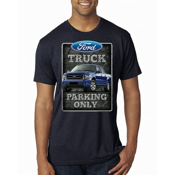 Ford Truck Parking Only Sign Gift for Owners of Ford Trucks | Mens Cars and Trucks Premium Tri Blend T-Shirt, Vintage Navy, 2XL