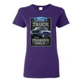 thumbnail image 1 of Ford Truck Parking Only Sign Gift for Owners of Ford Trucks | Womens Cars and Trucks Graphic T-Shirt, Purple, X-Large, 1 of 3