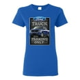 thumbnail image 1 of Ford Truck Parking Only Sign Gift for Owners of Ford Trucks | Womens Cars and Trucks Graphic T-Shirt, Royal, Small, 1 of 3