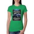 thumbnail image 1 of Ford Truck Parking Only Sign Gift for Owners of Ford Trucks | Womens Cars and Trucks Slim Fit Junior Tee, Kelly, Large, 1 of 3