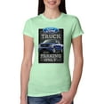 thumbnail image 1 of Ford Truck Parking Only Sign Gift for Owners of Ford Trucks | Womens Cars and Trucks Slim Fit Junior Tee, Mint, X-Large, 1 of 3