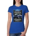 thumbnail image 1 of Ford Truck Parking Only Sign Gift for Owners of Ford Trucks | Womens Cars and Trucks Slim Fit Junior Tee, Royal, Medium, 1 of 3