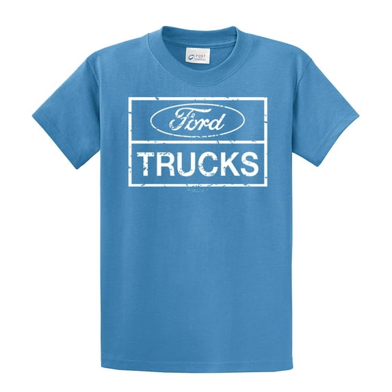 Ford Trucks Classic Square Logo Men's Short Sleeve T-shirt Pickup Truck F150 F250 Ford Motor Company Tee-Carolina-XL
