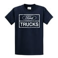 thumbnail image 1 of Ford Trucks Classic Square Logo Men's Short Sleeve T-shirt Pickup Truck F150 F250 Ford Motor Company Tee-Navy-Small, 1 of 4