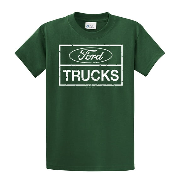 Ford Trucks Classic Square Logo Men's Short Sleeve T-shirt Pickup Truck F150 F250 Ford Motor Company Tee-forest-4xl