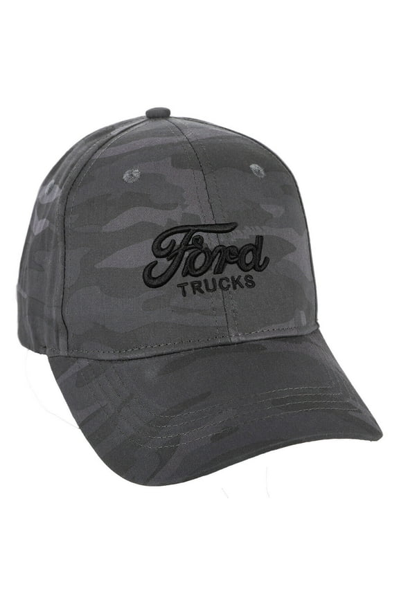 Ford Trucks Embroidered Logo Gray Camouflage Baseball Cap Hat Official Licensed