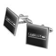 thumbnail image 1 of Ford Trucks F-150 Logo Square Cufflink Set - Silver or Gold, 1 of 6