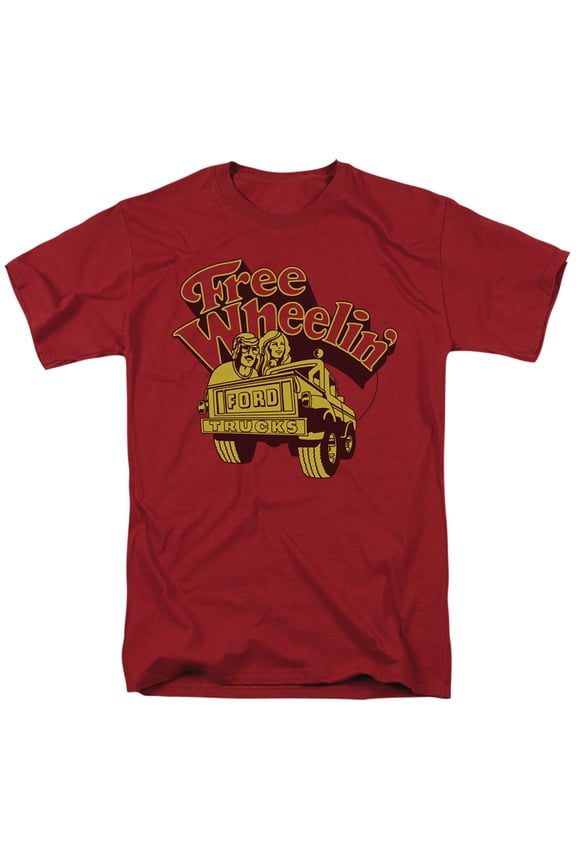 Ford Trucks Free Wheelin S/S Adult 18/1 T-Shirt Cardinal