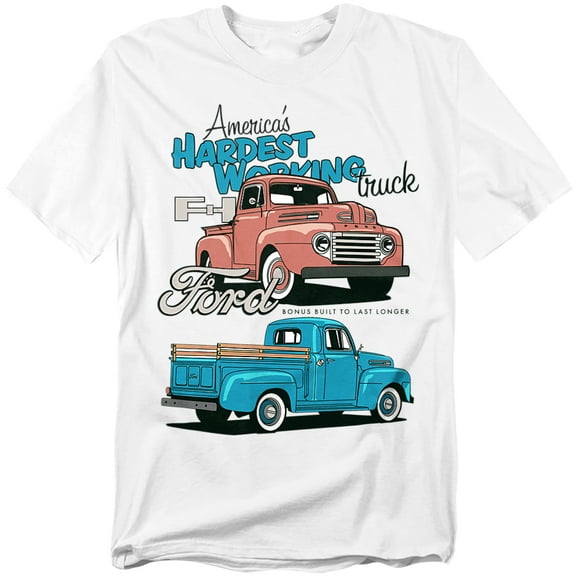 Ford Trucks T-Shirt Hardest Working Unisex Graphic Tee For Men & Women