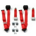 thumbnail image 1 of Ford Van 1968-1974 Airplane 3 Point Red Retractable Bucket Seat Belt Kit with Bracketry - 2 Belts, 1 of 1