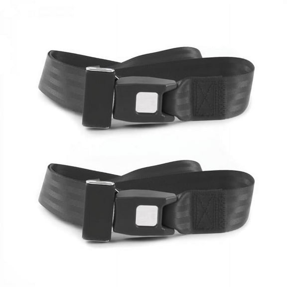 Ford Van 1968-1974 Standard 2 Point Charcoal Lap Bucket Seat Belt Kit - 2 Belts