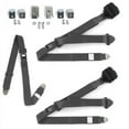 thumbnail image 1 of Ford Van 1975-1991 Standard 3 Point Charcoal Retractable Bench Seat Belt Kit with Bracketry - 3 Belts, 1 of 1