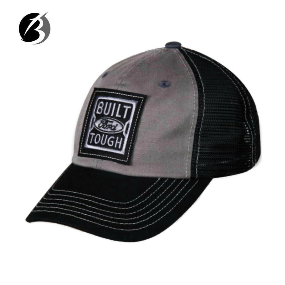 Ford Vented Mesh Trucker Hat, Gray & Black, One Size Fits Most