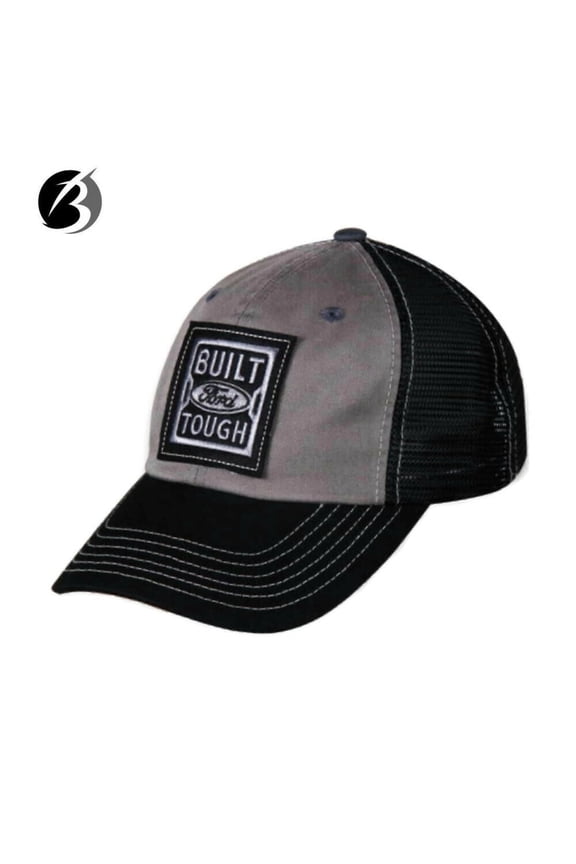 Vented Mesh Trucker Hat, Gray & Black, One Size Fits Most