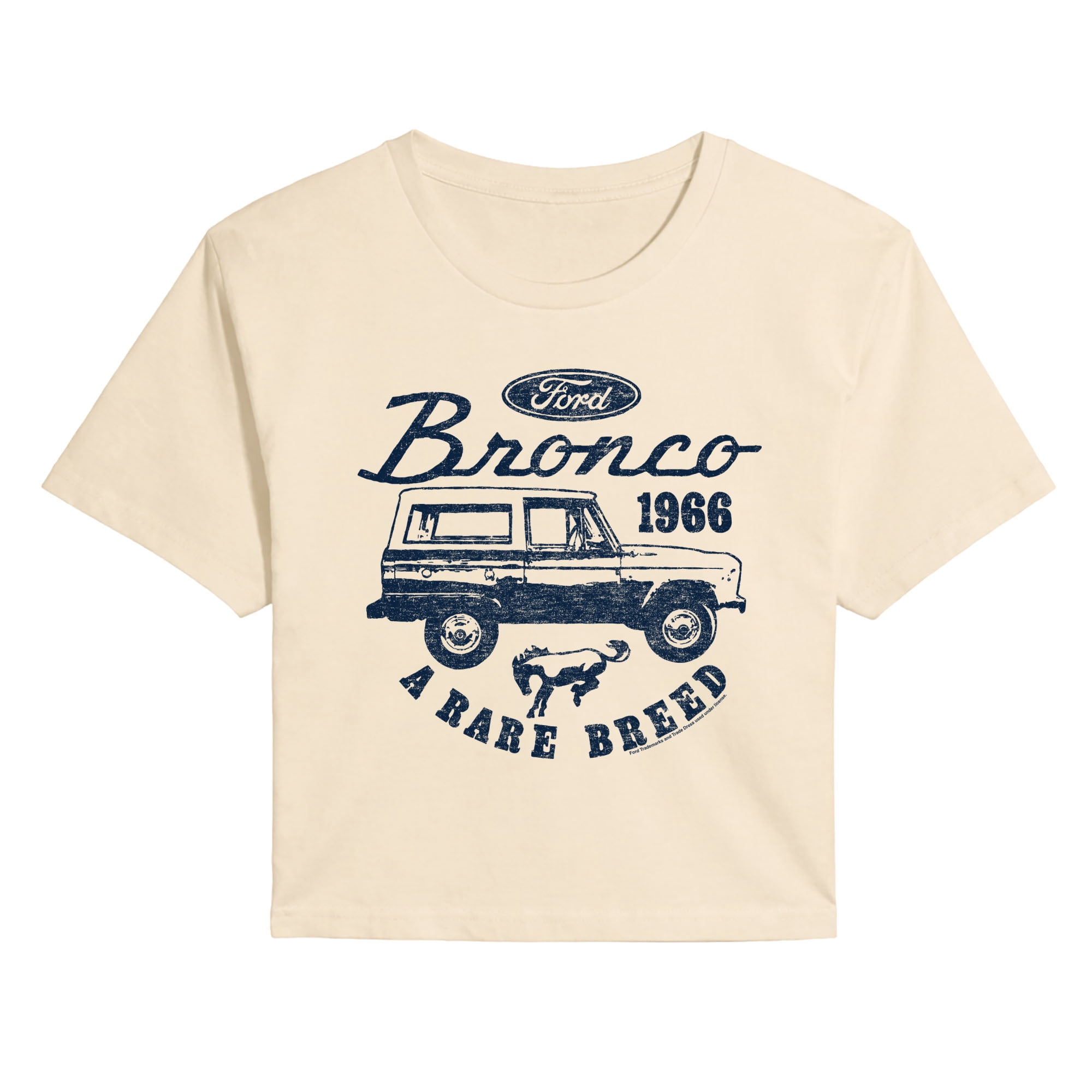 Ford - Vintage Bronco Rare Breed - Juniors Cropped Graphic T-Shirt