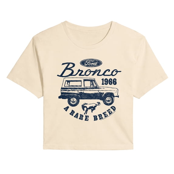 Ford - Vintage Bronco Rare Breed - Juniors Cropped Graphic T-Shirt