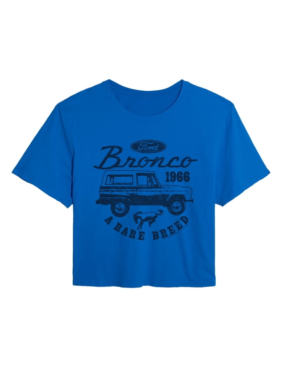- Vintage Bronco Rare Breed - Juniors Cropped Graphic T-Shirt