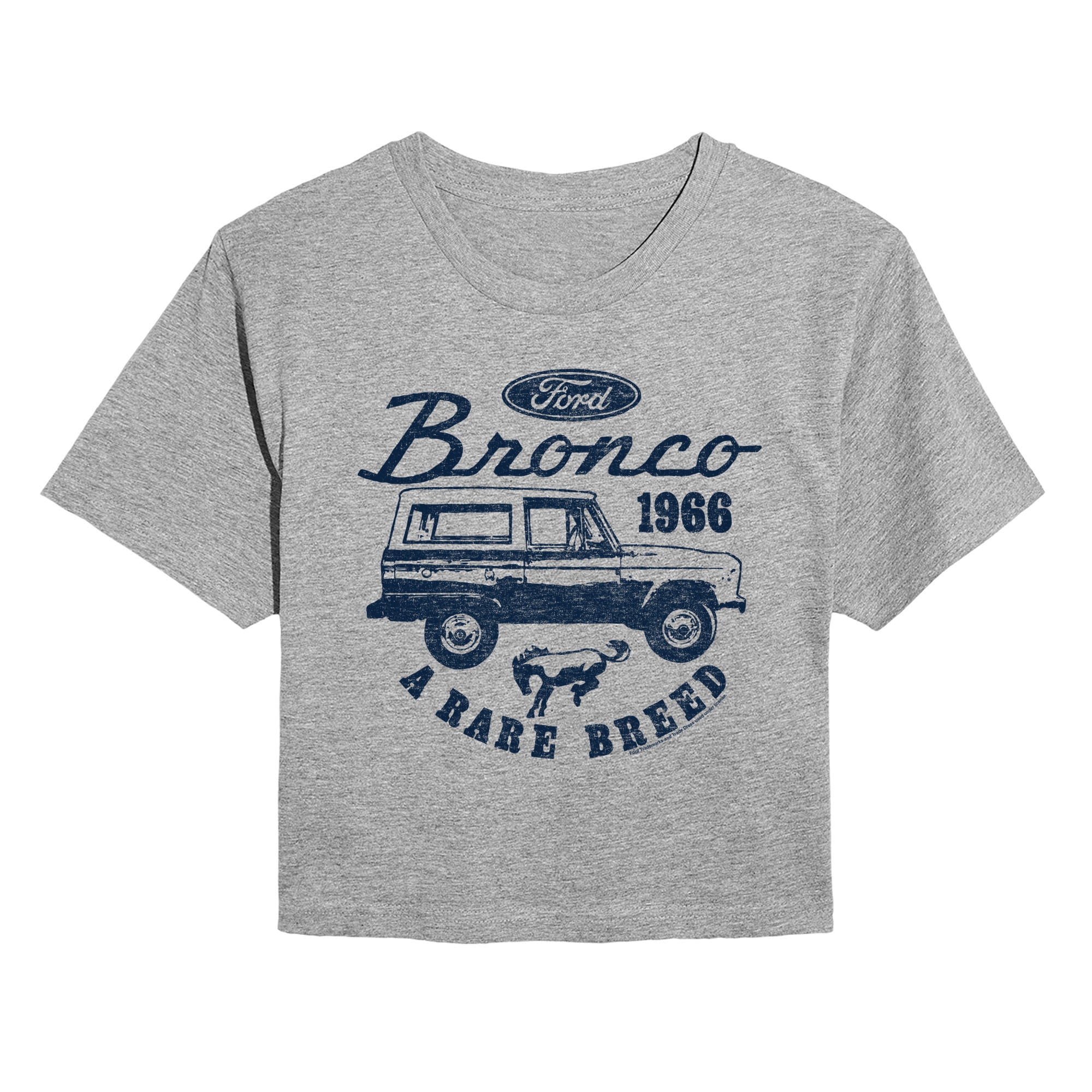 Ford - Vintage Bronco Rare Breed - Juniors Cropped Graphic T-Shirt