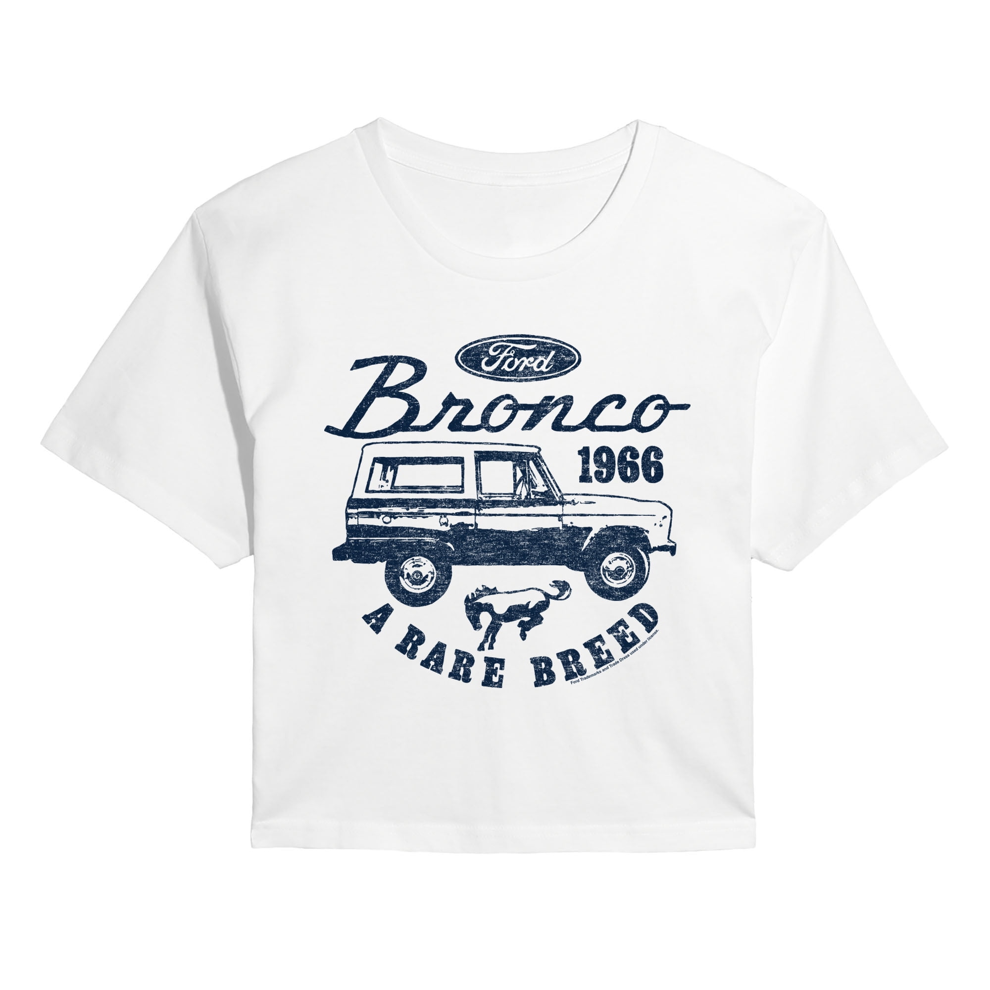 Ford - Vintage Bronco Rare Breed - Juniors Cropped Graphic T-Shirt
