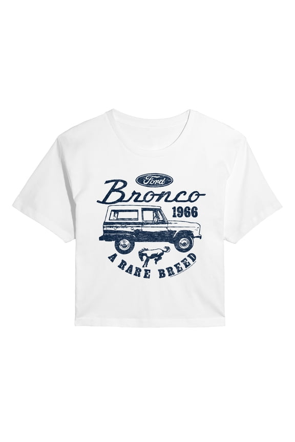 - Vintage Bronco Rare Breed - Juniors Cropped Graphic T-Shirt