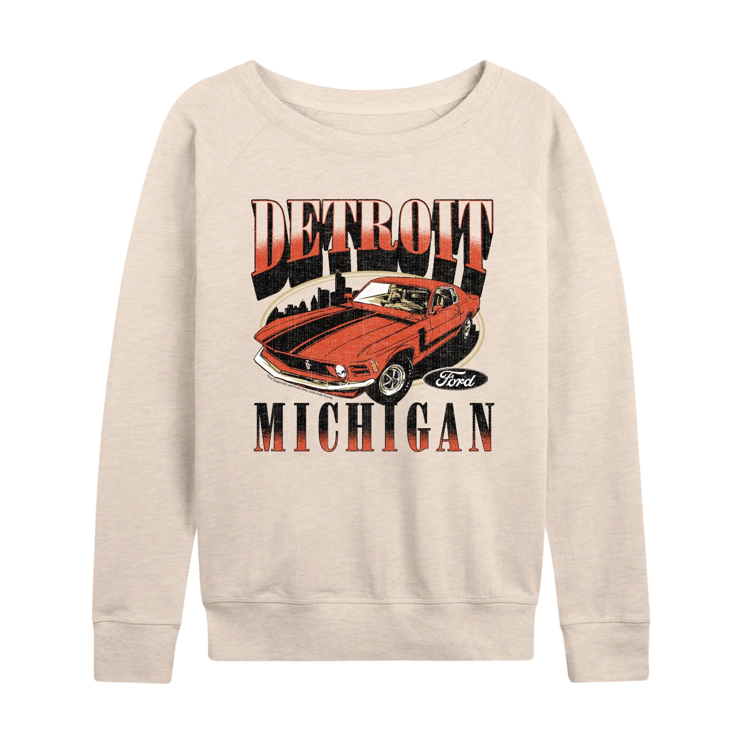 Ford - Vintage Mustang Detroit - Women's French Terry Long Sleeve Shirt