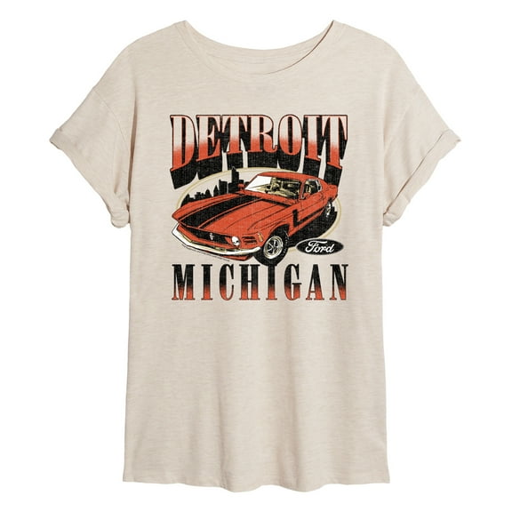 Ford - Vintage Mustang Detroit - Women's Oversized Graphic T-Shirt