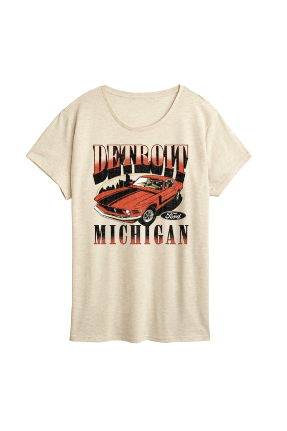 - Vintage Mustang Detroit - Women's Short Sleeve Graphic T-Shirt