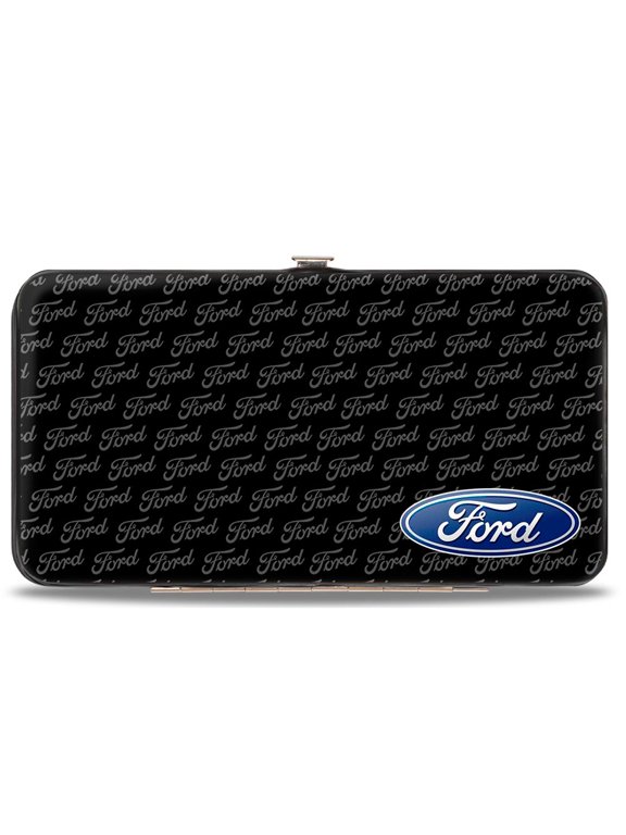 Ford Wallet, Hinged, Ford Oval Corner Text, Vegan Leather