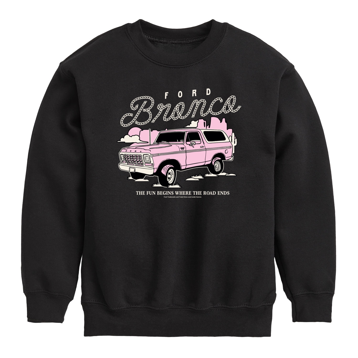 Ford - Western Bronco - Youth Boys Crew Fleece Sweatshirt