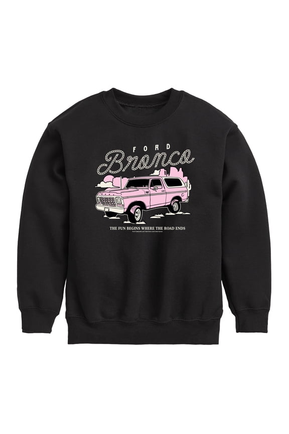 - Western Bronco - Youth Boys Crew Fleece Sweatshirt