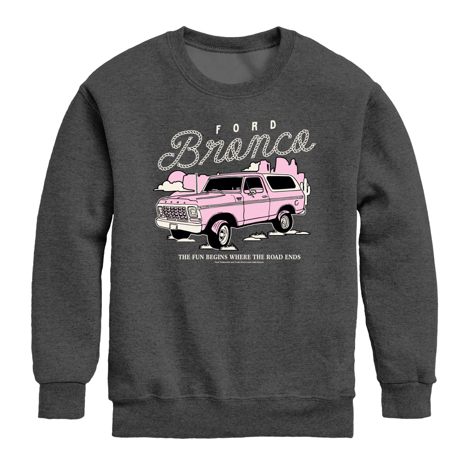 Ford - Western Bronco - Youth Boys Crew Fleece Sweatshirt