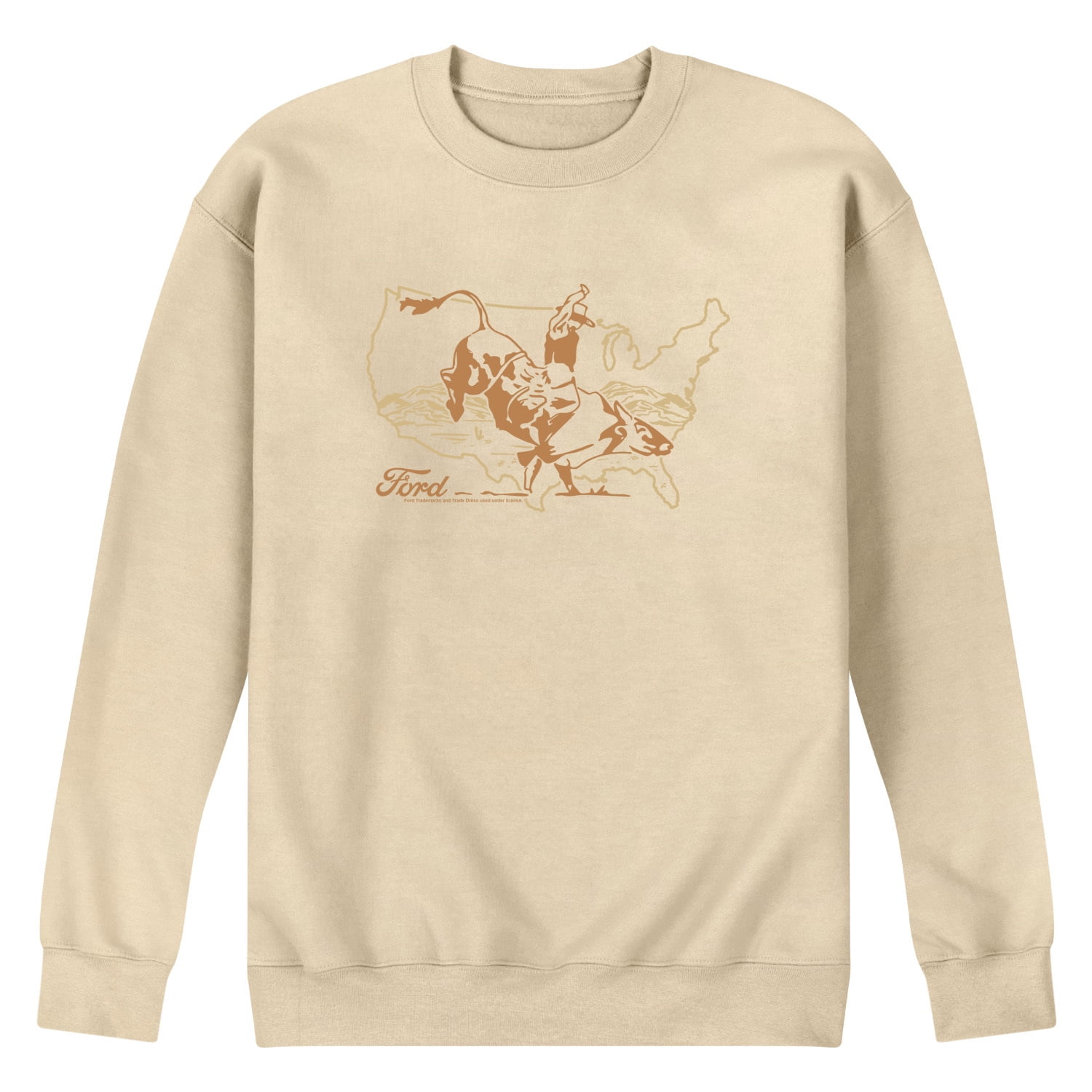 Ford - Western Bull Rider - Men's Crew Fleece Sweatshirt