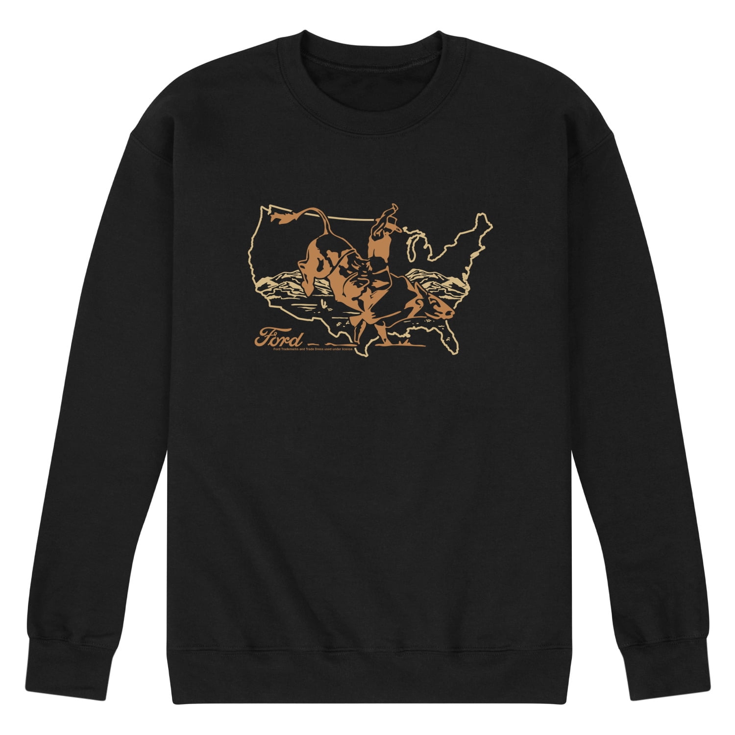 Ford - Western Bull Rider - Men's Crew Fleece Sweatshirt