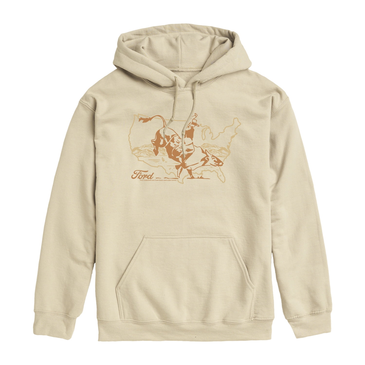 Ford - Western Bull Rider - Men's Fleece Hoodie Sweatshirt