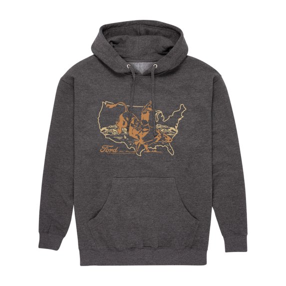 Ford - Western Bull Rider - Men's Fleece Hoodie Sweatshirt