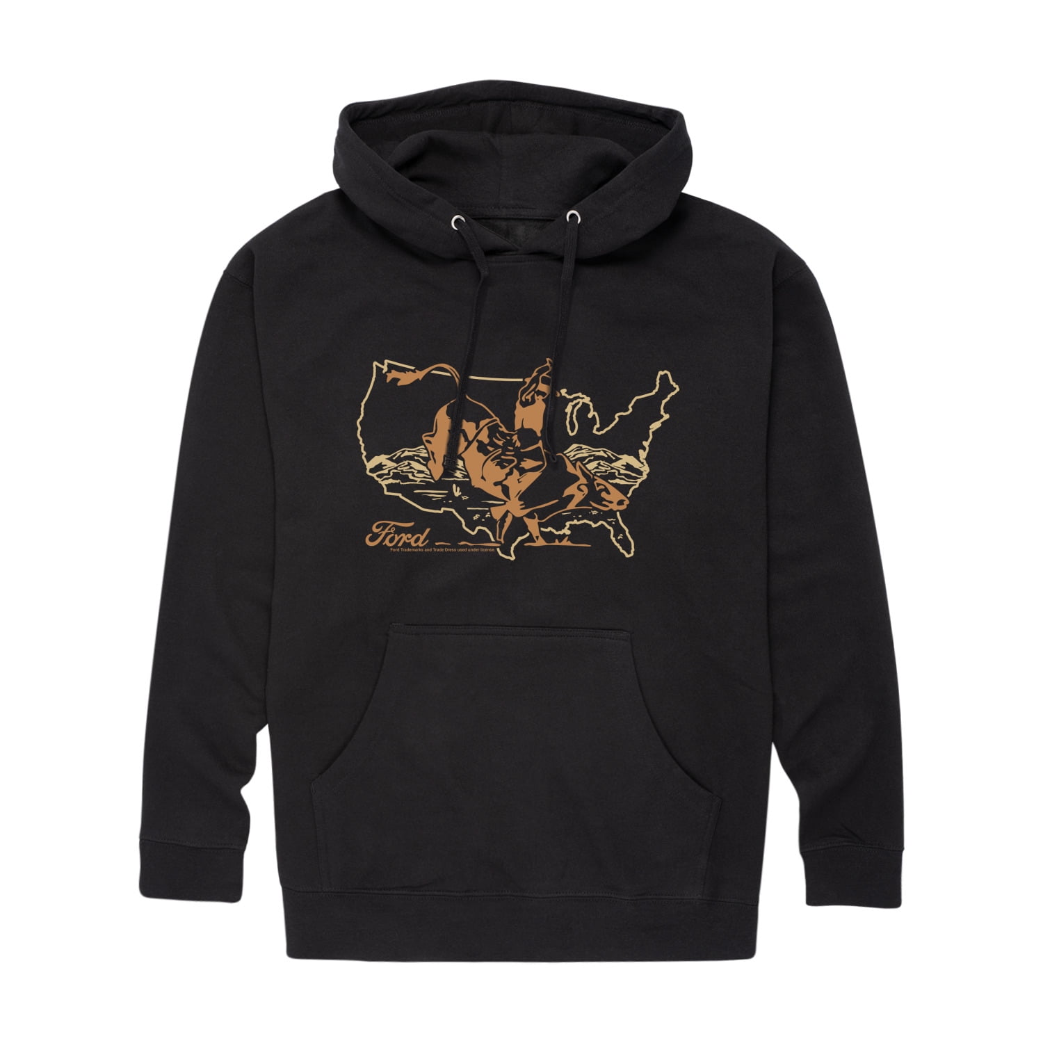 Ford - Western Bull Rider - Men's Fleece Hoodie Sweatshirt