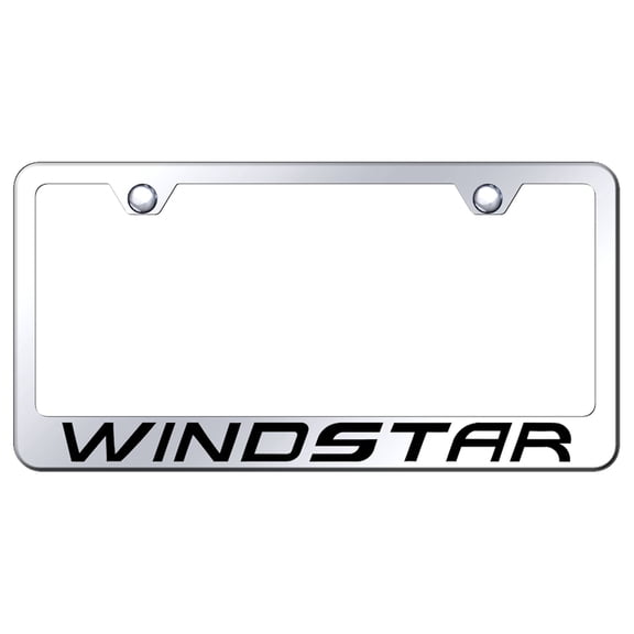 Ford Windstar Laser Etched Logo Stainless Steel License Plate Frame (Chrome)