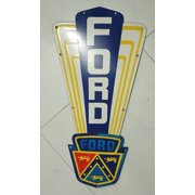 Ford ln Porcelain Enamel Heavy Metal Sign 21 x 10.5 incehs Single Side